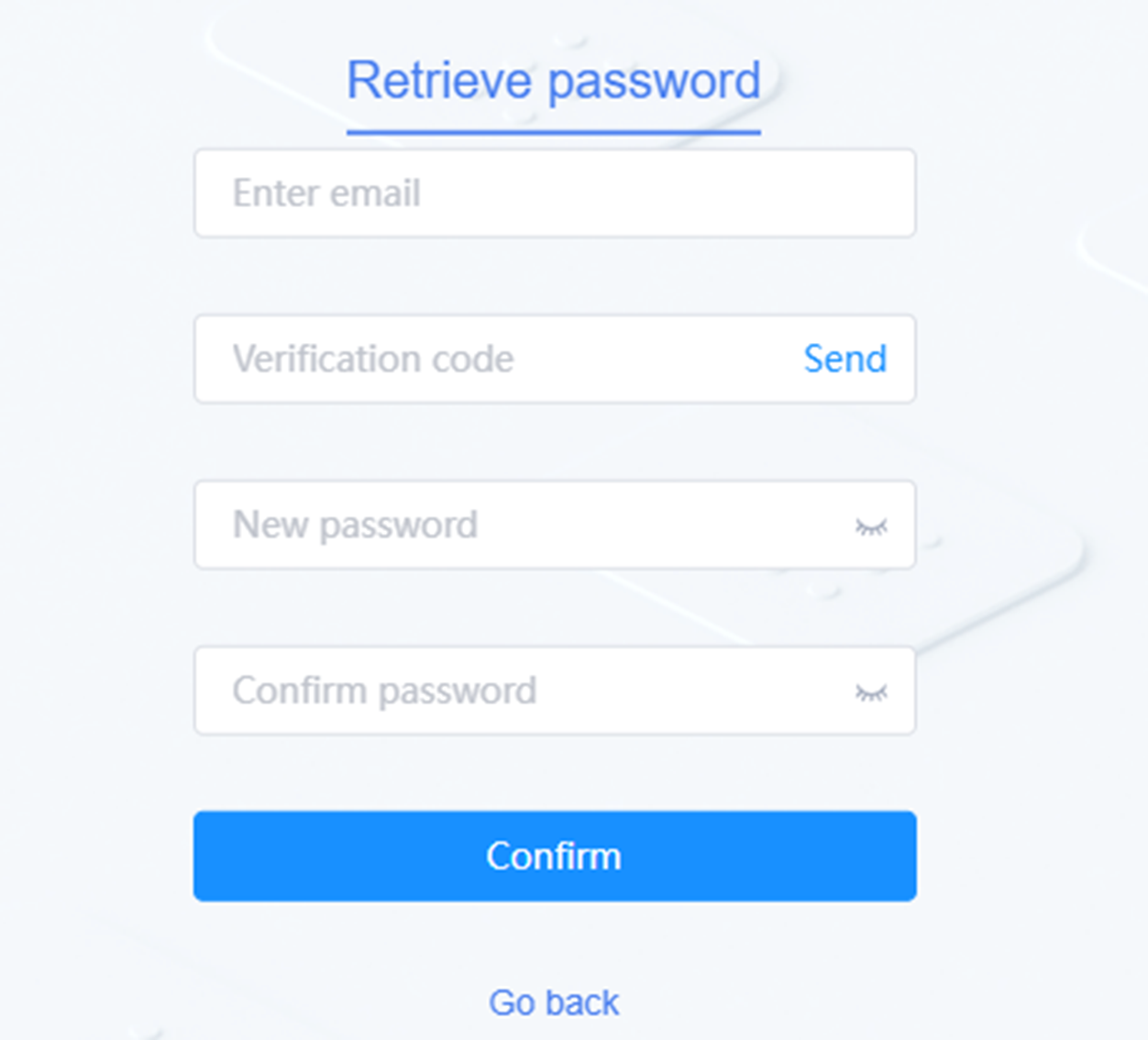 Figure 2: Screenshot of the password retrieval page